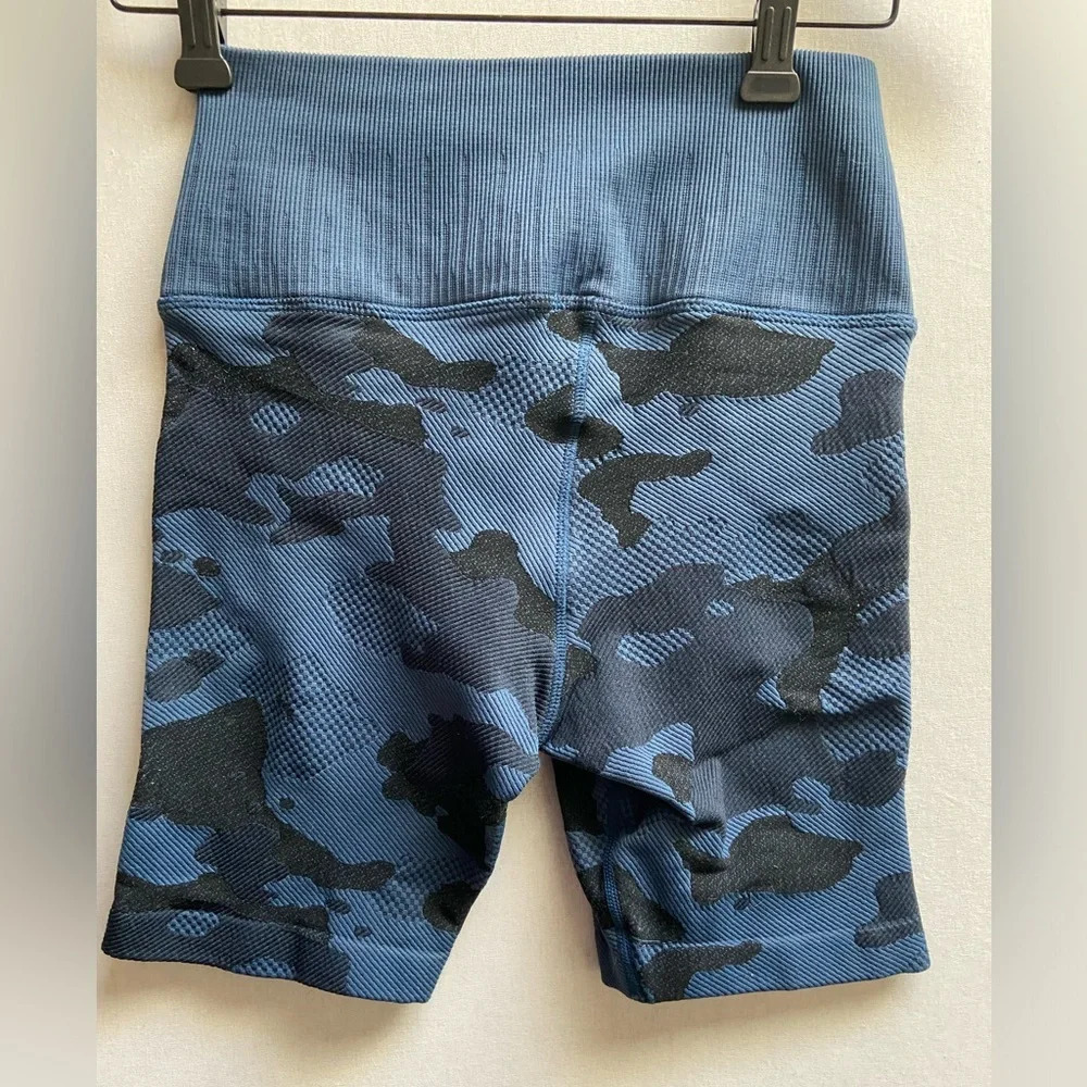 Avocado high waisted seamless compression camo bike shorts Sz XS